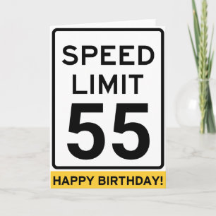 Cartão Speed Limit Birthday Card
