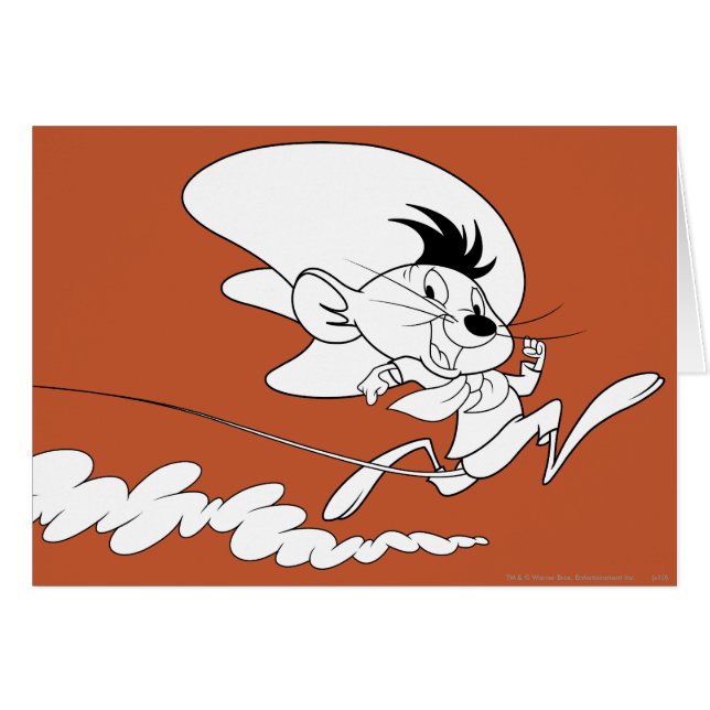 Cartão SPEEDY GONZALES™ Run Art (Frente Horizontal)