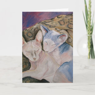 Cartão Sphinx Hairless kitty cat Greeting card