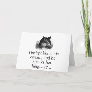 Cartão Sphynx É Sua Prima