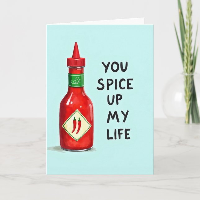 Cartão Spice Up My Life Hot Sauce Card (Frente)