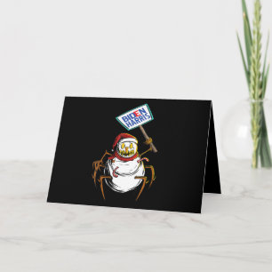 Cartão Spider Gift Scary Snowman Spider Monsters Voting