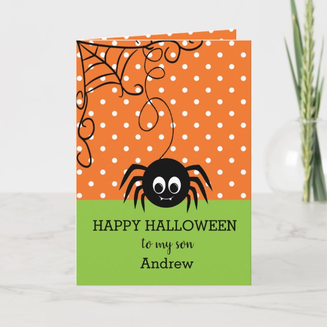 Cartão Spider Halloween Son (Frente)