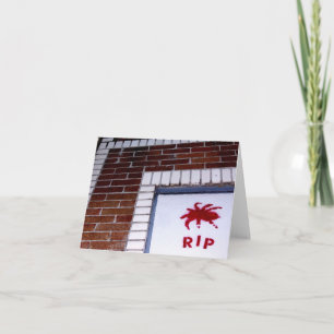 Cartão spider r.i.p. estêncil