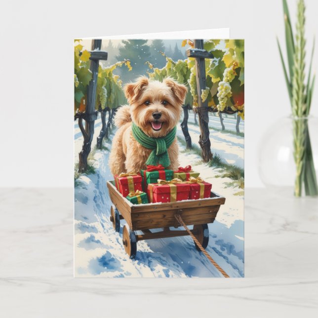 Cartão Spinone Italiano Dog Christmas Card (Frente)