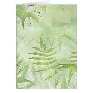 Cartão Spirea Leaves - Digital Art Card