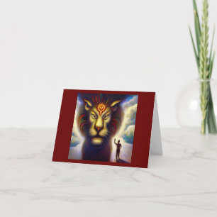 Cartão Spirit Animal Lion 4
