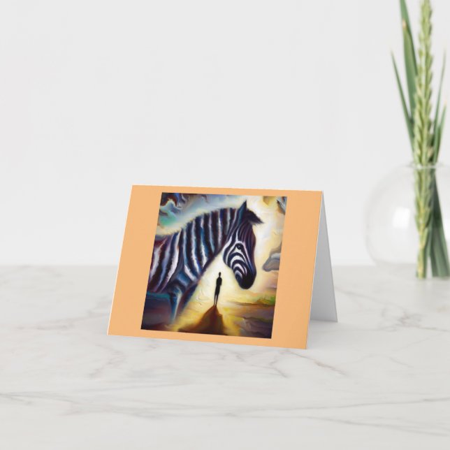 Cartão Spirit Animal Zebra 1 (Frente)