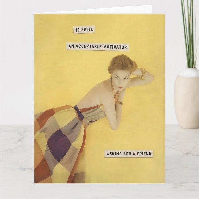 Cartão Spiteful Retro Housewife (Frente)