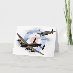 Cartão Spitfire and Lancaster