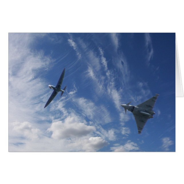 Cartão Spitfire e Typhoon (Frente Horizontal)