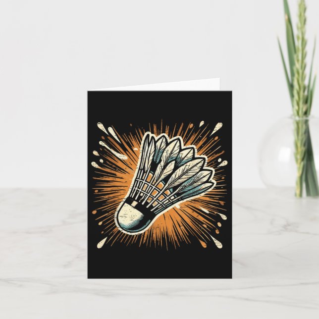 Cartão Splash Art Badminton Shuttle (Frente)