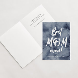 Cartão splash de aquarela melhor mãe do mundo dia das mãe