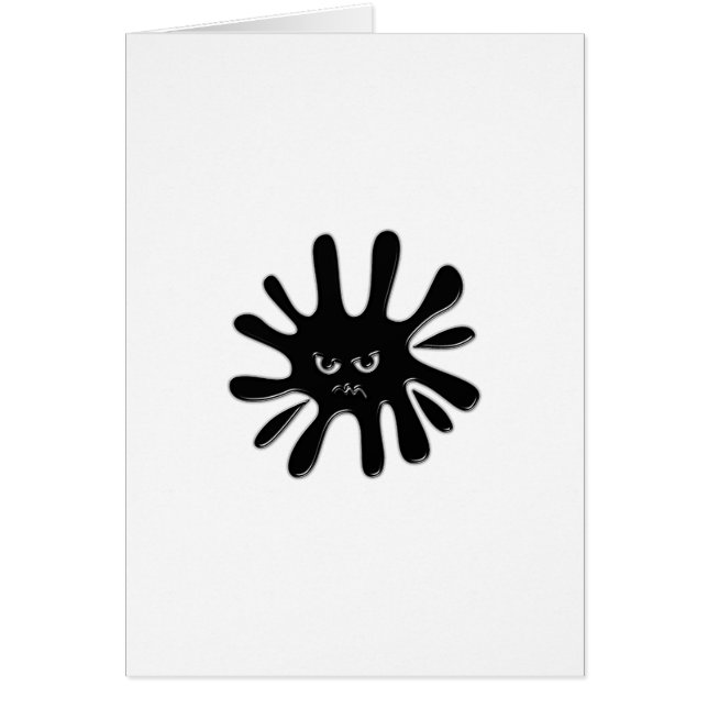 Cartão Splatter preto irritado (Frente)