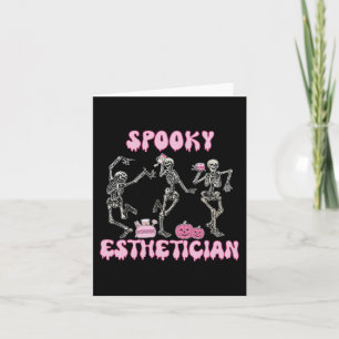 Cartão Spookan Esthetician Halloween Skeleton Therapi