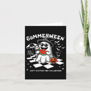 Cartão Spookeen Halloween Summer Vibes Pumpkin Ghost Tee
