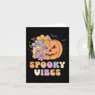 Cartão Spookes Vibes Halloween Pumpkin Costume Retro Groo