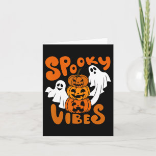 Cartão Spookes Vibes Happy Halloween Pumpkin Boo Costumes