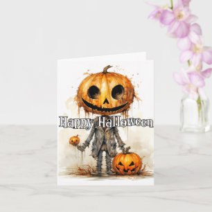 Cartão Spooktacular Arte De Abóbora De Abóbora De Hallowe