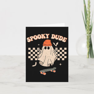 Cartão Spooky Dude Toddler Retro Groovy Hippie Halloween