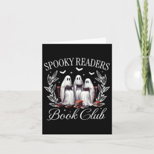 Cartão Spooky Readers Book Club Engraçado Professor Fanta
