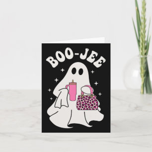 Cartão Spooky Season Cute Ghost Halloween Costume Boo-jee
