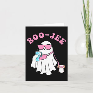 Cartão Spooky Season Cute Ghost Halloween Costume Boujee
