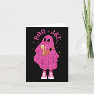 Cartão Spooky Season Pink Ghost Halloween Costume Boujee