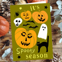 Spooky Season Pumpkins Ghost Bat HELLOWEEN