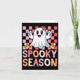 Cartão Spooky Season Retro Feliz Halloween Mulheres Fanta
