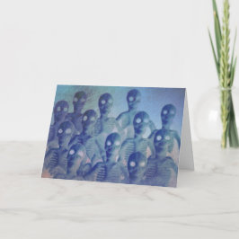 Cartão Spooky Skeletons Halloween