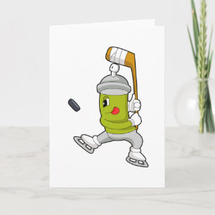 Cartão Spray de gelo Stick de hóquei no gelo Hóquei no ge