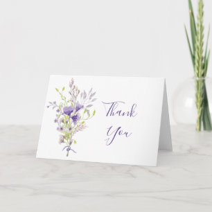 Cartão spray floral roxo personalizado