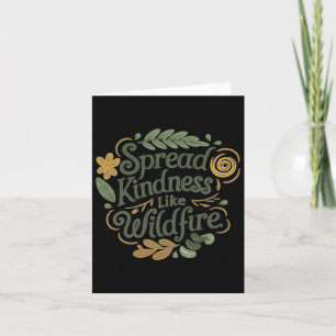 Cartão Spread Kindness - Vinheta de Afirmação Positiva