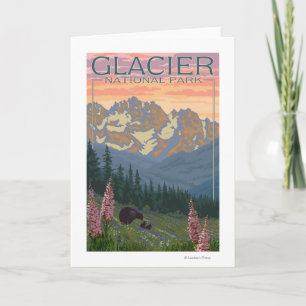 Cartão Spring Flowers - Glacier National Park, MT