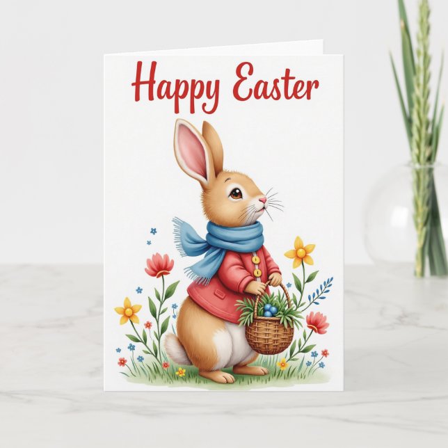Cartão Spring Hare Greeting Card (Frente)