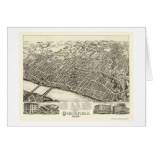 Cartão Springfield, mapa panorâmico das MÃES - 1875