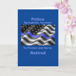 Cartão Springfield, Vermont. Polícia