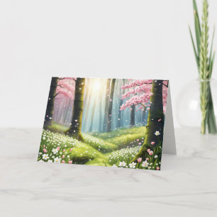 Cartão Springtime Na Simpatia Florestal