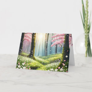 Cartão Springtime No Aniversário Da Floresta