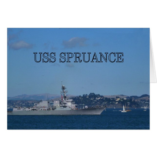 Cartão Spruance de USS (Frente Horizontal)