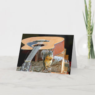 Cartão Squirrel and Guitar