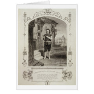 Cartão Sr. Buckstone como Lancelot Gobbo, Lei II Cena 2,