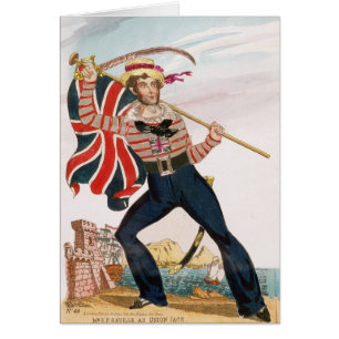 Cartão Sr. E.F. Saville como 'Union Jack