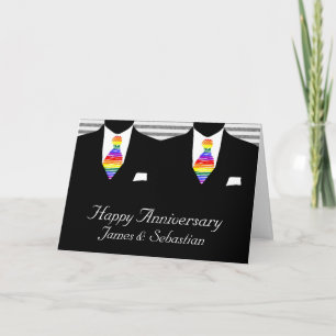 Cartão Sr e Sr, Aniversário de Casamento de Dois Noivos
