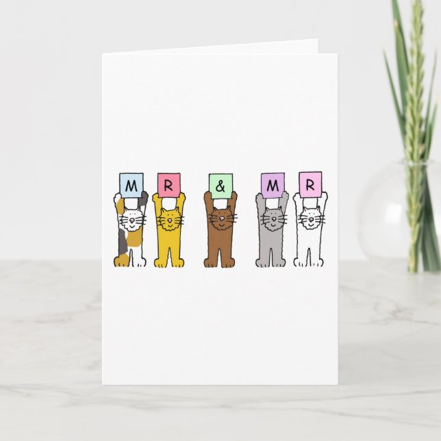 Cartão Sr. e Sr. Parabéns de Casamento (Frente)