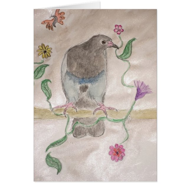 Cartão Sr. feetses aguarela girada (Frente)