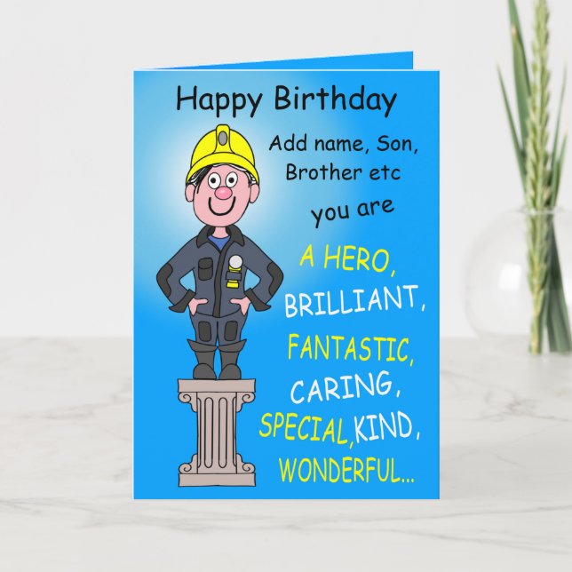 Cartão Sr. Fireman (Frente)