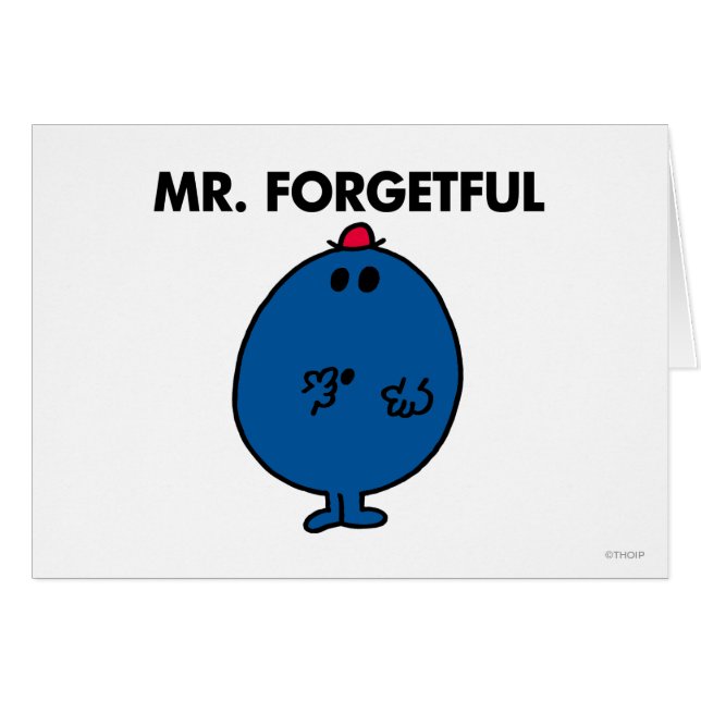 Cartão Sr. Forgetful | O Que Eu Estava Fazendo (Frente Horizontal)