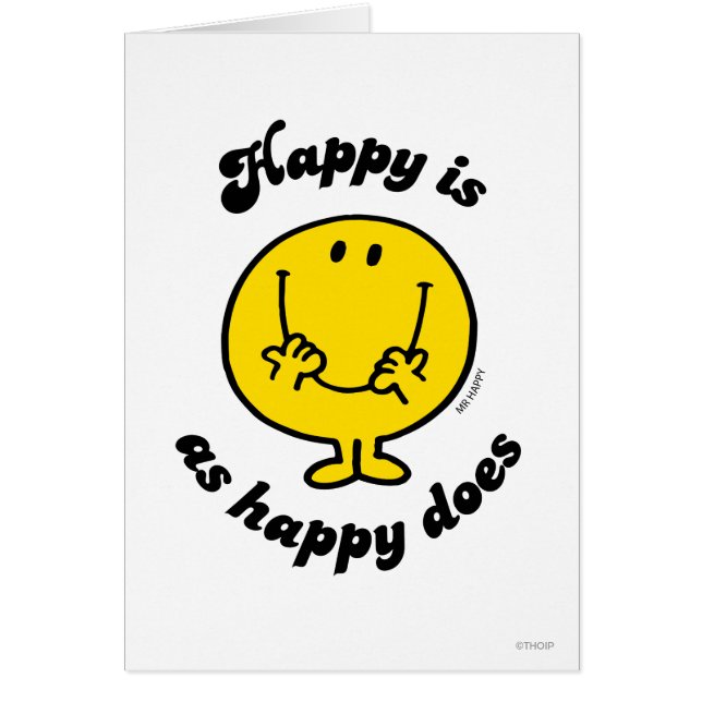 Cartão Sr. Happy | Feliz É Tão Feliz (Frente)